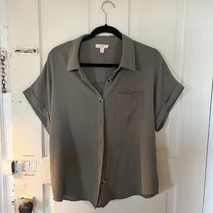 Como Vintage Button Up Short Sleeved Top